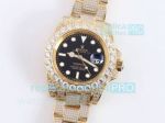 Iced out Rolex Replica Black Submariner 116610 Watch 40MM
